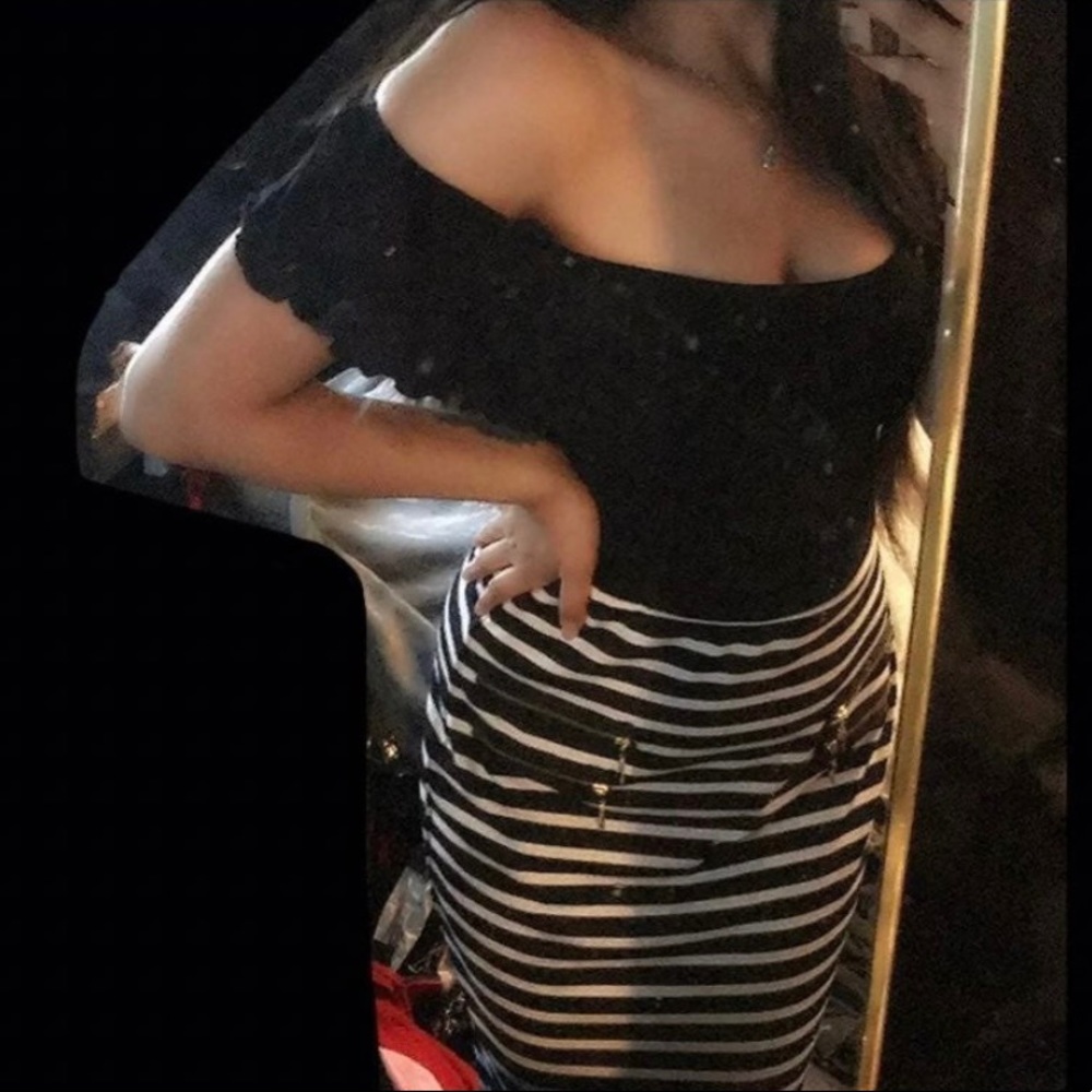Striped Pencil Skirt